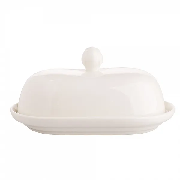 MARIAPAULA ECRU maselnica / pojemnik na masło porcelanowy