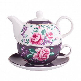 ALTOM DESIGN CHARLOTTA zestaw do herbaty TEA FOR ONE porcelana w opasce