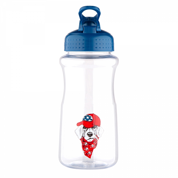ALTOM DESIGN EASY MORNING bidon butelka plastikowa na wodę z granatową nakrętką 500ml labrador