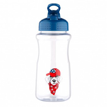 ALTOM DESIGN EASY MORNING bidon butelka plastikowa na wodę z granatową nakrętką 500ml labrador