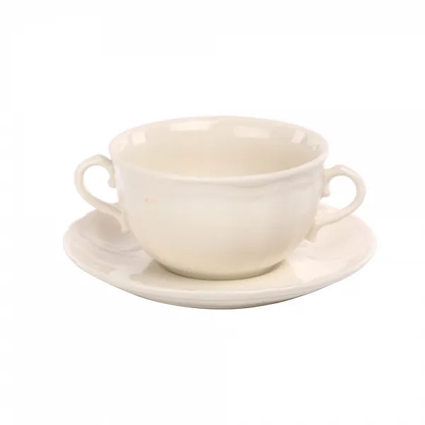 KAROLINA CASTEL komplet porcelanowy bulionówka + spodek 16cm