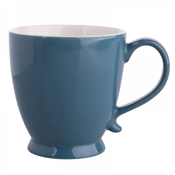 ALTOM DESIGN URBAN KOLORY ZIEMI porcelanowa filiżanka jumbo na stopce 400 ml niebieska odcień II