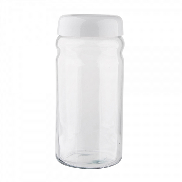 ALTOM DESIGN pojemnik szklany na produkty sypkie z plastikową pokrywką 1,8l szary