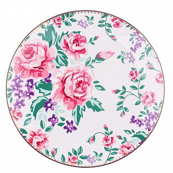 ALTOM DESIGN CHARLOTTA talerz deserowy porcelanowy w kwiaty 20 cm
