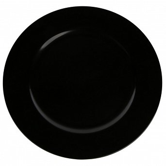 ALTOM DESIGN czarna podkładka pod talerz na stół 33cm dekoracyjna