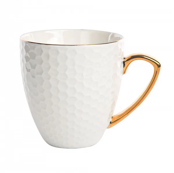 ALTOM DESIGN HONEY kubek porcelanowy ze złotym uchem 430ml