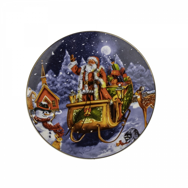 ALTOM DESIGN CHRISTMAS STORY talerz porcelanowy na Boże Narodzenie 20 cm