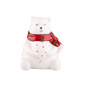 ALTOM DESIGN ozdoba na Boże Narodzenie figurka niedźwiadek z sercem 9,5x9x12 cm