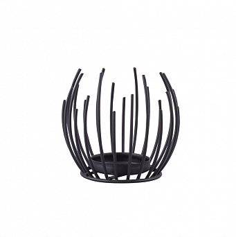ALTOM DESIGN świecznik metalowy styl industrialny glamur 10x9,5cm czarny