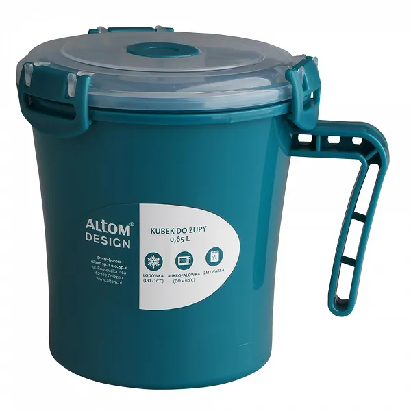 ALTOM DESIGN kubek zamykany na żywność / do kuchenki mikrofalowej 0,65L