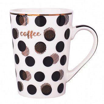ALTOM DESIGN duży kubek do kawy i herbaty wysoki porcelanowy 450 ML DEK. MODERN COFFEE I