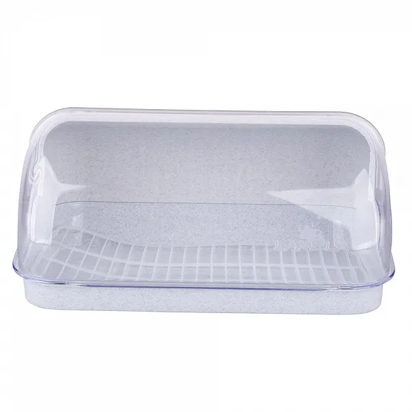 LAMELA duży chlebak plastikowy 41x27x18,5cm marmurek