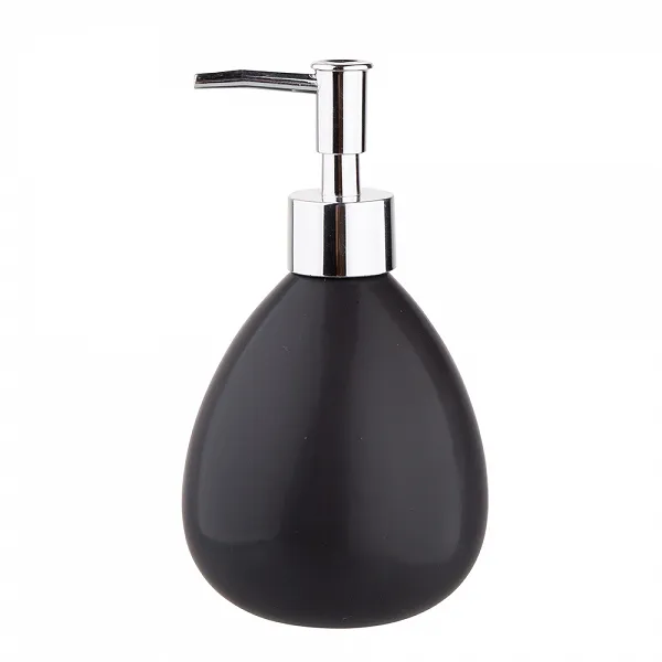 ALTOM DESIGN dozownik dolomitowy do mydła 320 ml czarny