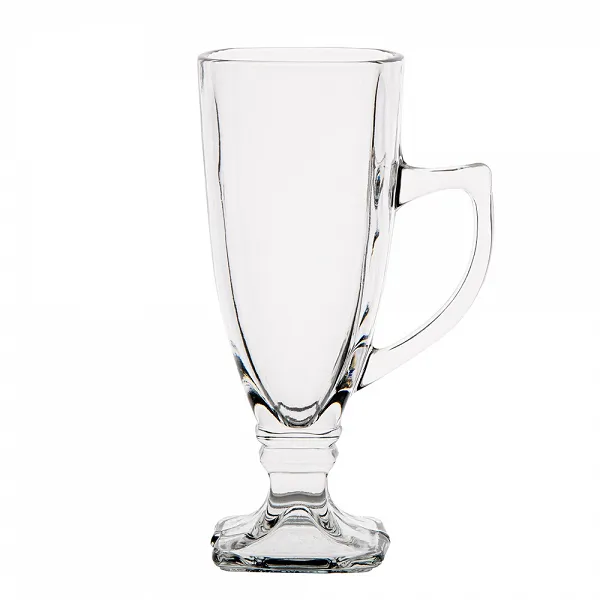 ALTOM DESIGN GEO kubek szklany na stopce /  szklanka do kawy latte 250 ml