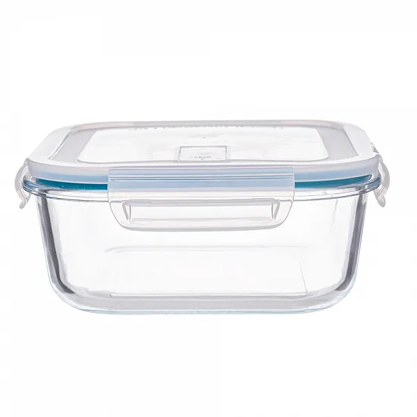 ALTOM DESIGN VEGA pojemnik żaroodporny do mikrofali i piekarnika / do przechowywania z pokrywą z wentylem kwadratowy 1,1l 18,5X18,5X7,5 cm