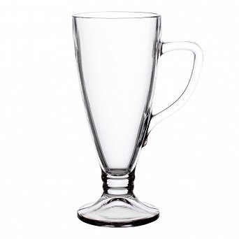 ALTOM DESIGN DALIA kubek szklany na stopce / szklanka do kawy latte 250 ml