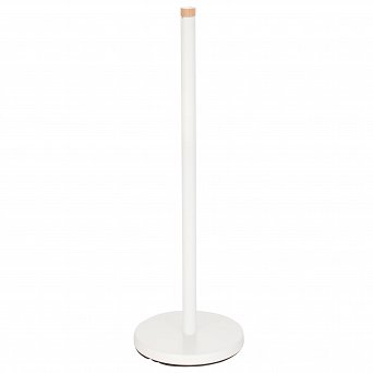 ALTOM DESIGN stojak na papier toaletowy metalowy+bambus 15x46,5 cm Biały 