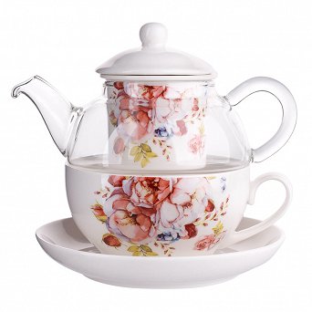 ALTOM DESIGN SCARLETT zestaw do herbaty tea for one color box