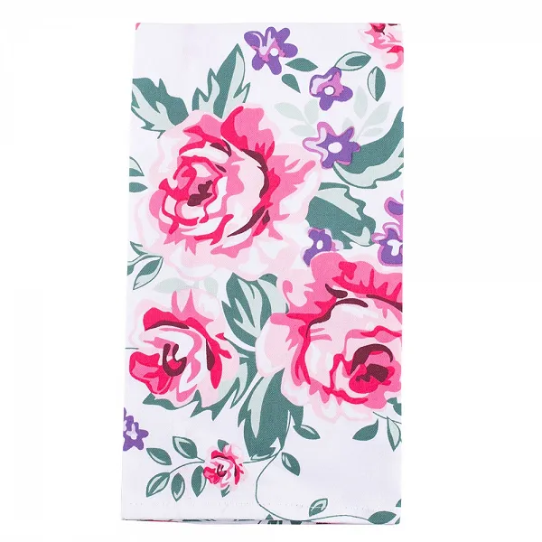 ALTOM DESIGN CHARLOTTA ściereczka kuchenna w kwiaty 45X60 cm 100% bawełna jasny wzór