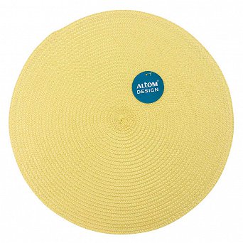 ALTOM DESIGN podkładka pod talerz / mata stołowa pleciona 38cm lemon