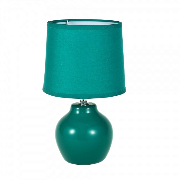 ALTOM DESIGN lampa stołowa na ceramicznej podstawie 13x25 cm zielona