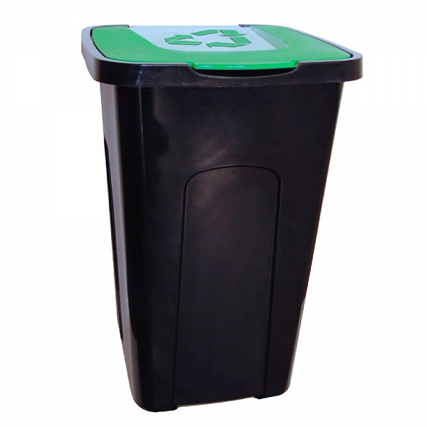 KEEEPER kosz / pojemnik na śmieci z kolorową pokrywą 50l zielony