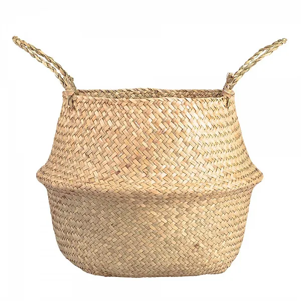 ALTOM DESIGN BOHO koszyk / doniczka słomkowa z trawy morskiej 30x38x33 cm