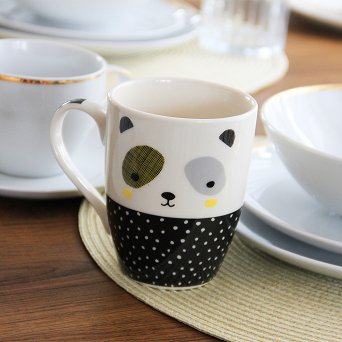 ALTOM DESIGN kubek dla dzieci / do kawy i herbaty porcelanowy 300 ml DEK. PANDA
