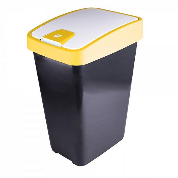 KEEEPER kosz / pojemnik na śmieci z naciskaną pokrywą 45l żółty