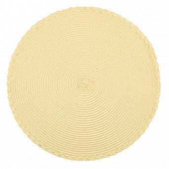 ALTOM DESIGN podkładka pod talerz / mata stołowa pleciona 38cm żółta