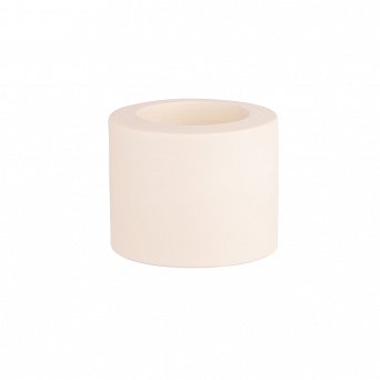 ALTOM DESIGN świecznik ceramiczny 6,5x6,5x5,5 cm kremowy
