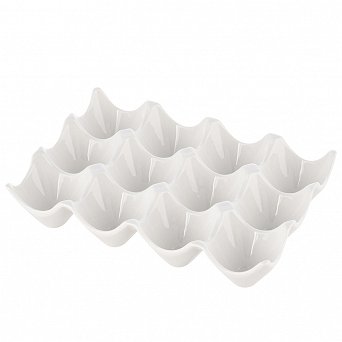 ALTOM DESIGN Porcelanowa Tacka na 12 jajek 18x12,5x3,5 CM kremowa