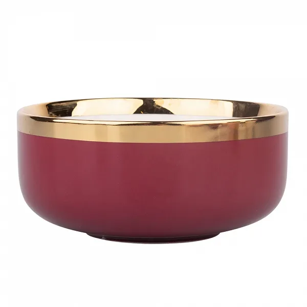 ALTOM DESIGN AURORA GOLD miseczka porcelanowa / salaterka 14 cm 500 ml BORDOWA