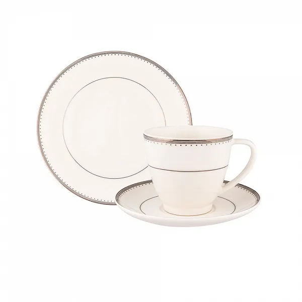 MARIAPAULA ECRU NOVA PURE zestaw do kawy porcelanowy na 6 osób (18el.)