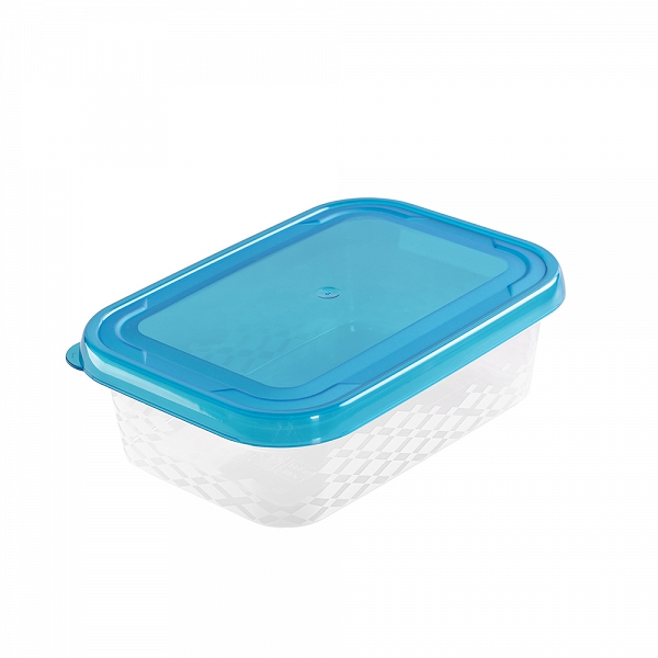Niebieski pojemnik do żywności kwadratowy 11x15,7cm 0,5l