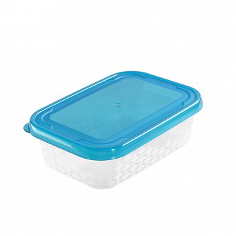 Niebieski pojemnik do żywności kwadratowy 11x15,7cm 0,5l