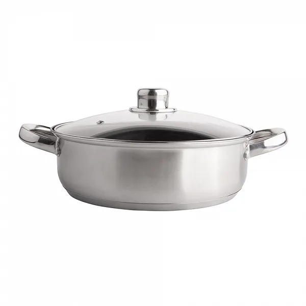 ALTOM DESIGN FABIO rondel stal nierdzewna + szklana pokrywka 2,6l 24cm 