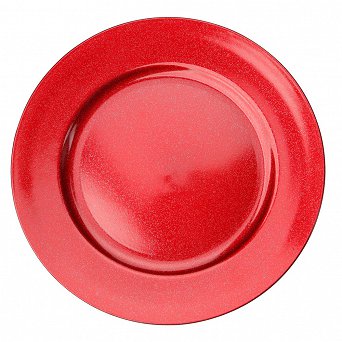 ALTOM DESIGN podkładka pod talerz z brokatem 33cm czerwona