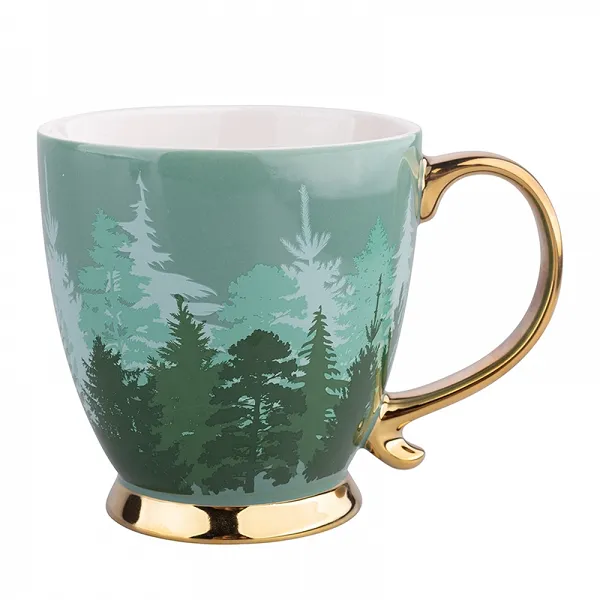 ALTOM DESIGN MISTY FOREST filiżanka porcelanowa jumbo na stopce dekoracja święta Boże Narodzenie 400 ML DEK. I