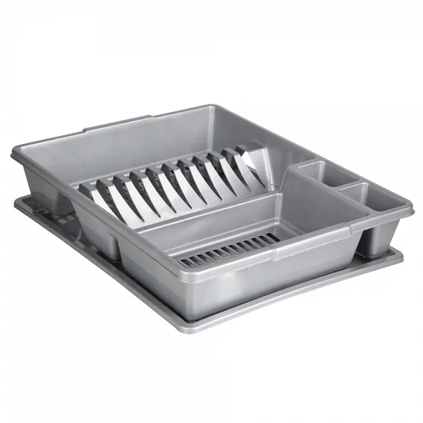 BENTOM CLASSIC suszarka do naczyń + ociekacz 43x35x9cm srebrny