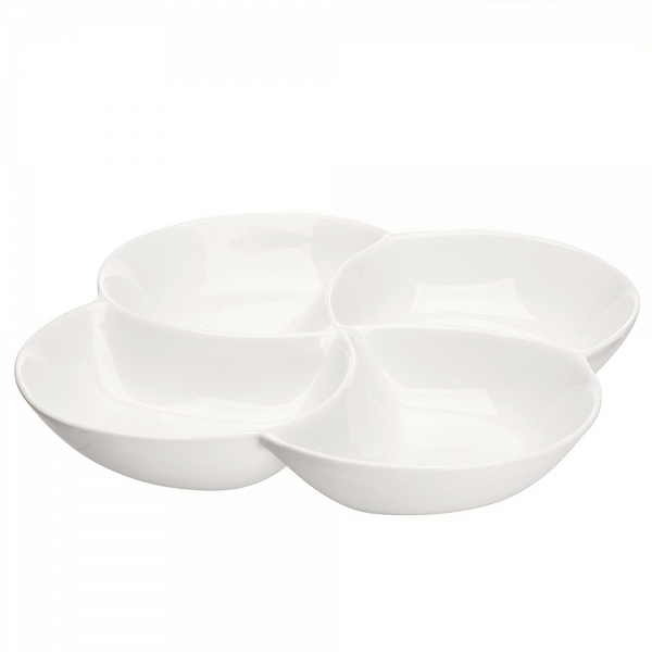 ALTOM DESIGN REGULAR dipówka / porcelanowe naczynie do dipów 4-dzielne 21,5cm