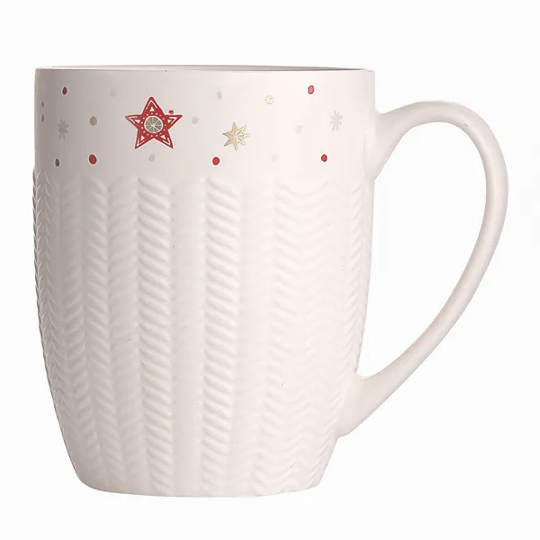ALTOM DESIGN RUDOLF kubek Świąteczny porcelanowy na Boże Narodzenie 300 ml