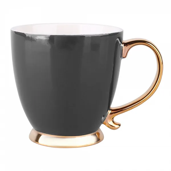 ALTOM DESIGN URBAN GOLD duży kubek / filiżanka porcelanowa 400ml GRAFIT