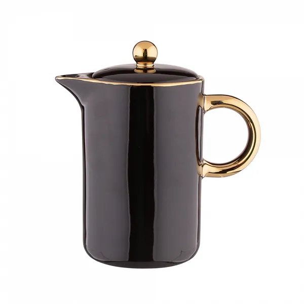 ALTOM DESIGN Palazzo imbryk porcelanowy 500 ml czarny w opasce