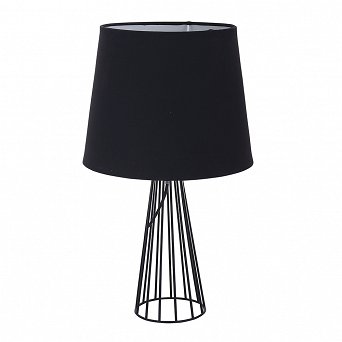 ALTOM DESIGN lampa stołowa dekoracyjna z podstawką metalową szprosową 23x40 cm czarna