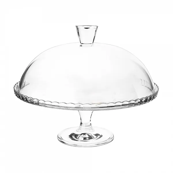 ALTOM DESIGN patera szklana z kloszem na nóżce 32cm