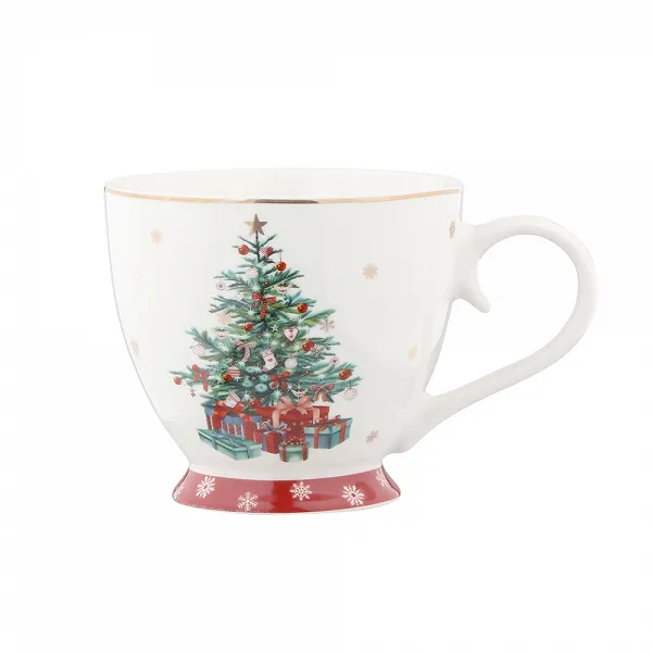 ALTOM DESIGN CHRISTMAS TREE filiżanka jumbo na stopce na Święta Boże Narodzenie 350 ml