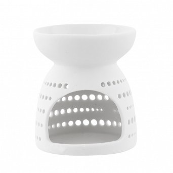 ALTOM DESIGN Porcelanowy kominek zapachowy kropki 7,5x7,5x9cm