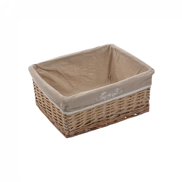 ALTOM DESIGN koszyk wiklinowy prostokątny białe wzory 42X32X19cm