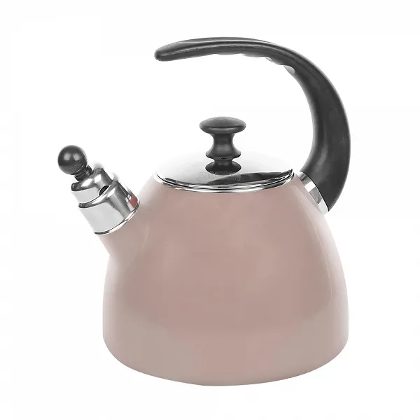 SILESIA RYBNIK czajnik emaliowany z gwizdkiem 2,5L Latte (gaz/indukcja)